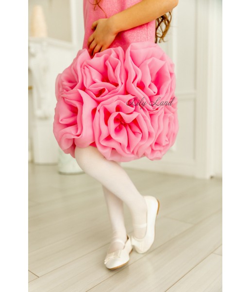 Детское праздничное платье Мадина, цвет барби Детское праздничное платье Мадина, цвет барби