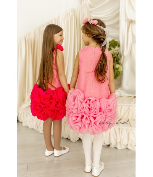 Детское праздничное платье Мадина, цвет барби Детское праздничное платье Мадина, цвет барби