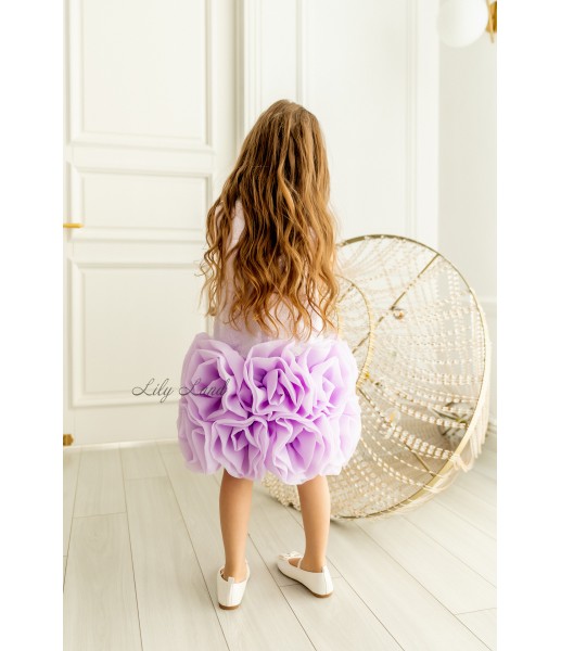Детское праздничное платье Мадина, цвет лаванда светлая Детское праздничное платье Мадина, цвет лаванда светлая