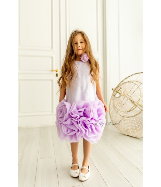 Детское праздничное платье Мадина, цвет лаванда светлая Детское праздничное платье Мадина, цвет лаванда светлая
