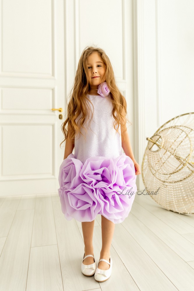 Детское праздничное платье Мадина, цвет лаванда светлая Детское праздничное платье Мадина, цвет лаванда светлая