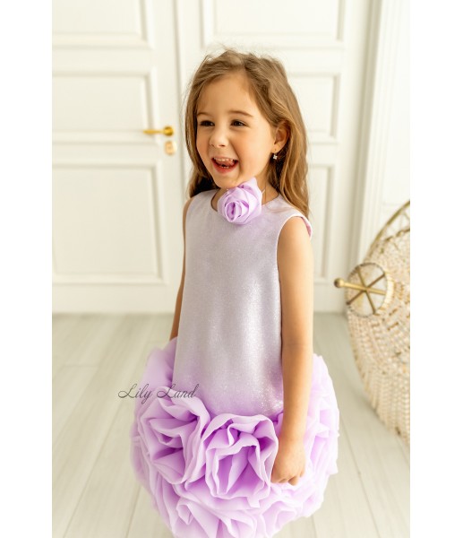 Детское праздничное платье Мадина, цвет лаванда светлая