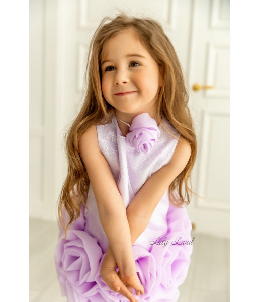 Детское праздничное платье Мадина, цвет лаванда светлая Детское праздничное платье Мадина, цвет лаванда светлая