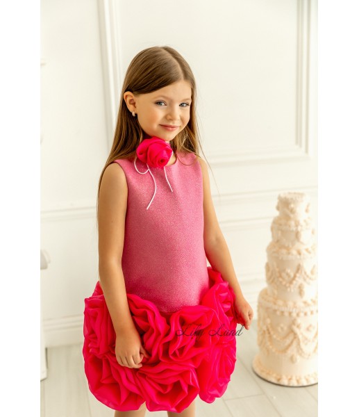 Детское праздничное платье Мадина, цвет малиновый Детское праздничное платье Мадина, цвет малиновый