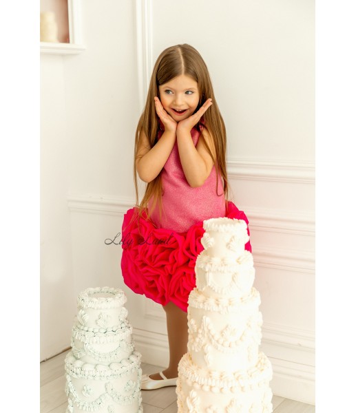 Детское праздничное платье Мадина, цвет малиновый Детское праздничное платье Мадина, цвет малиновый