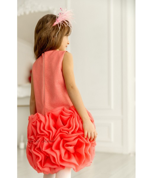Детское праздничное платье Мадина, цвет кораловый Детское праздничное платье Мадина, цвет кораловый