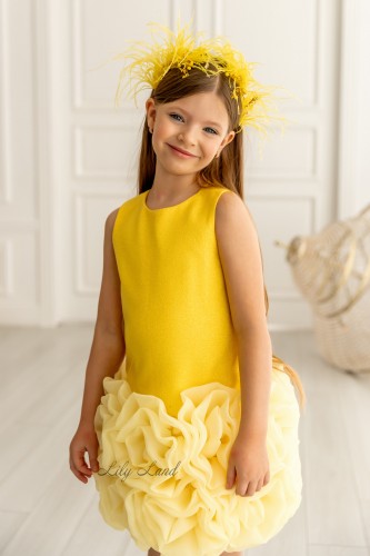 Дитяча святкова сукня Мадіна,  колір жовтий Дитяча святкова сукня Мадіна,  колір жовтий