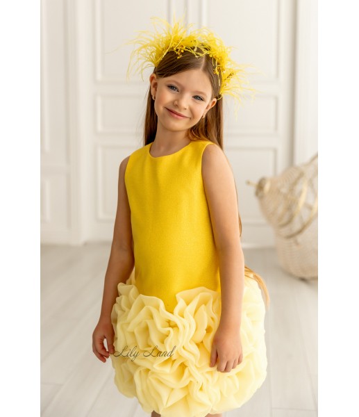 Детское праздничное платье Мадина, цвет жёлтый Детское праздничное платье Мадина, цвет жёлтый