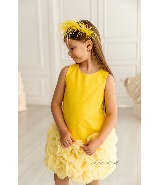 Детское праздничное платье Мадина, цвет жёлтый Детское праздничное платье Мадина, цвет жёлтый