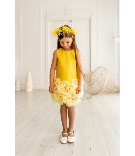 Детское праздничное платье Мадина, цвет жёлтый Детское праздничное платье Мадина, цвет жёлтый