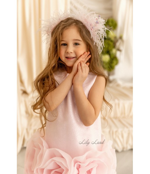 Детское праздничное платье Мадина, цвет светло розовая Детское праздничное платье Мадина, цвет светло розовая