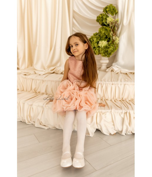 Детское праздничное платье Мадина, цвет пудра Детское праздничное платье Мадина, цвет пудра