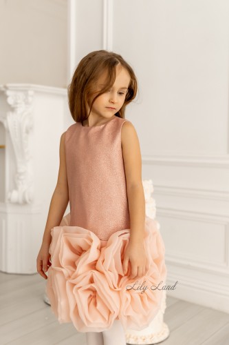 Дитяча святкова сукня Мадіна,  колір пудра Дитяча святкова сукня Мадіна,  колір пудра