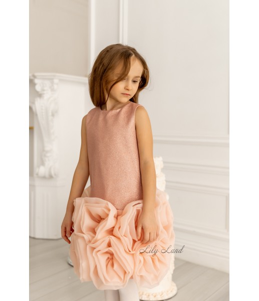 Детское праздничное платье Мадина, цвет пудра Детское праздничное платье Мадина, цвет пудра