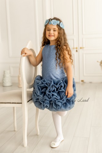Дитяча святкова сукня Мадіна,  колір джинсовий Дитяча святкова сукня Мадіна,  колір джинсовий