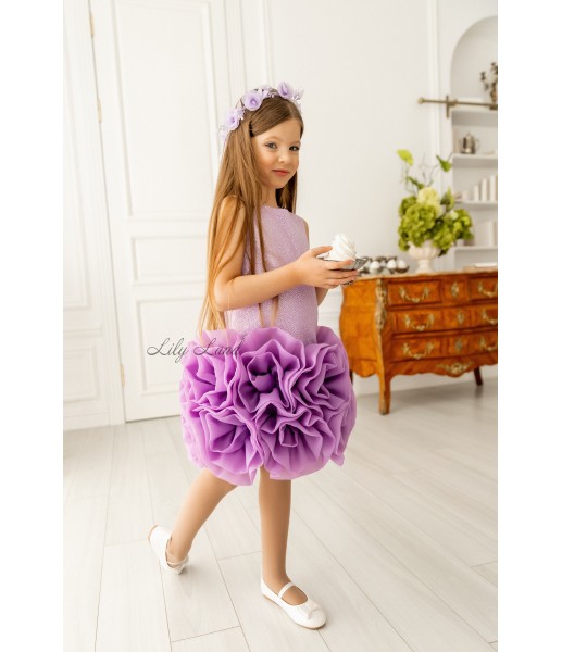 Детское праздничное платье Мадина, цвет темная лаванда Детское праздничное платье Мадина, цвет темная лаванда
