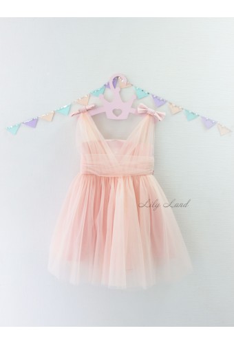 Детское платье Синдерелла, цвет персик
