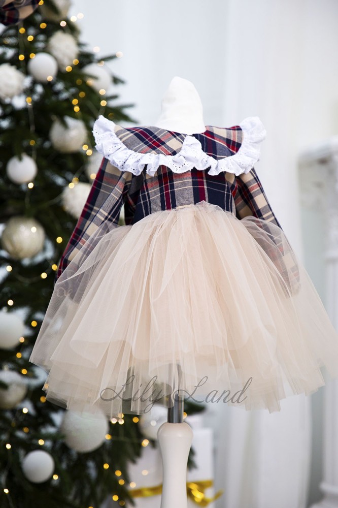 Дитяча святкова сукня Новий Рік 7, колір беж