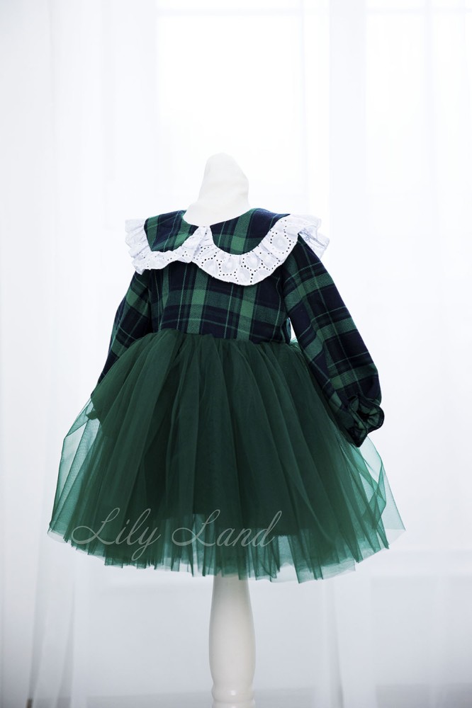 Детское нарядное платье Новый год 7, цвет зелёный 