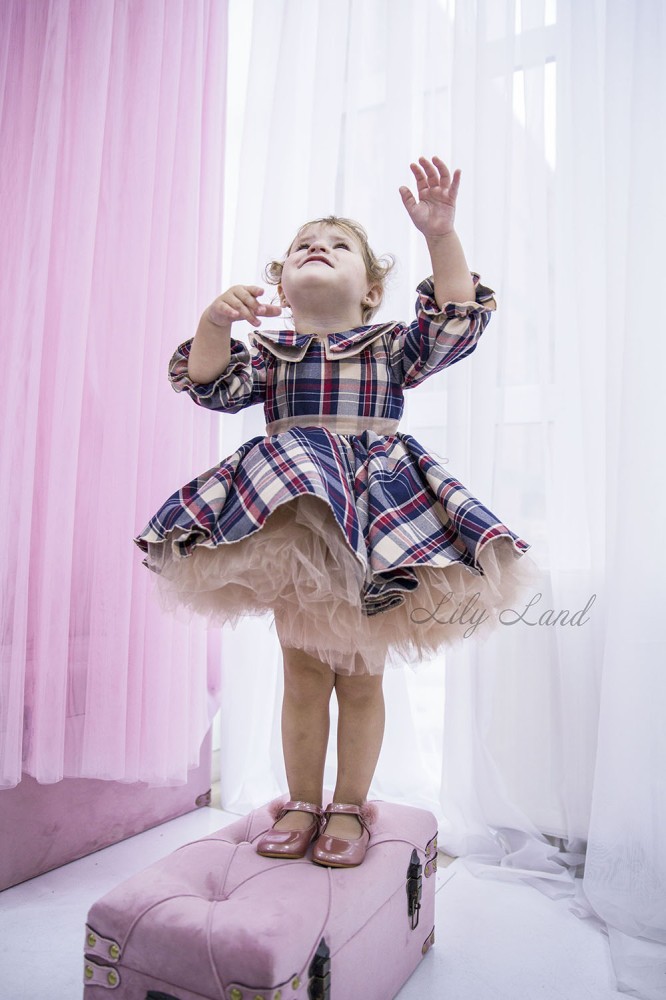 Детское нарядное платье Новый год 2, цвет беж 
