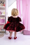 Дитяча святкова сукня Віккі, колір чорний з червоним
