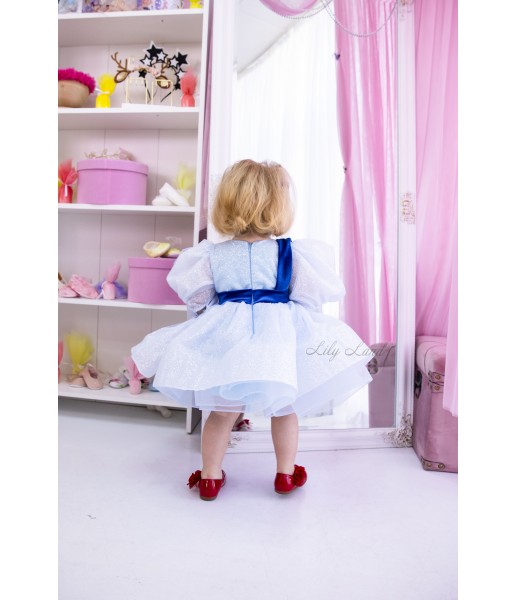 Детское нарядное платье Сэнди, цвет голубой