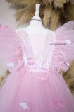 Детское нарядное платье Арин с отделкой из пайеток, цвет розовый с бабочками