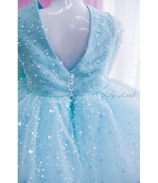 Детское нарядное платье Селеста, цвет голубой 
