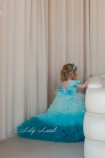Дитяча святкова сукня Рози, колір блакитний з градієнтом