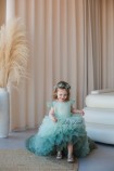 Детское нарядное платье Роза, цвет оливковый градиент