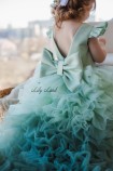 Детское нарядное платье Роза, цвет оливковый градиент