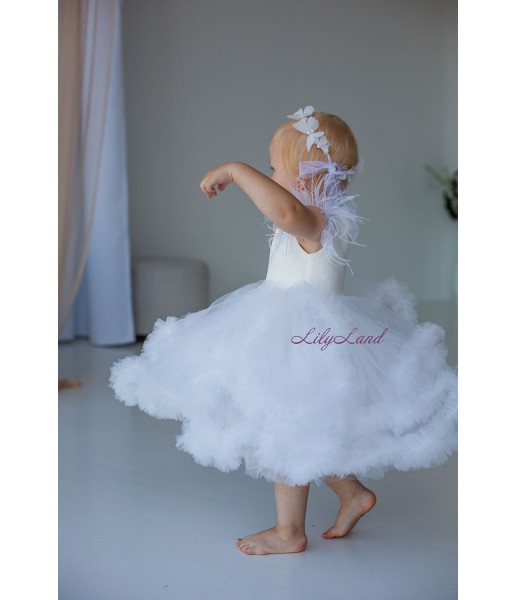 Дитяча святкова сукня Облако, колір Білий