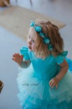 Дитяча святкова сукня Рози, колір блакитний з градієнтом