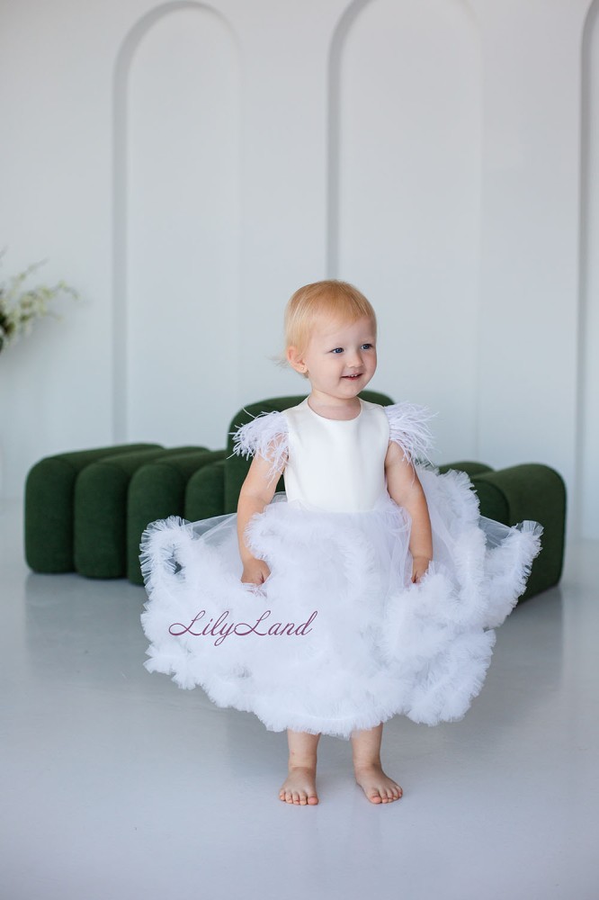 Дитяча святкова сукня Облако, колір Білий