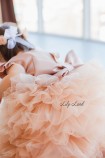 Детское нарядное платье Роза, цвет капучино
