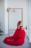 Детское нарядное платье Роза, цвет красный