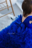 Детское нарядное платье Роза, цвет синий
