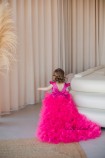 Дитяча святкова сукня Пишна Троянда, колір барбі