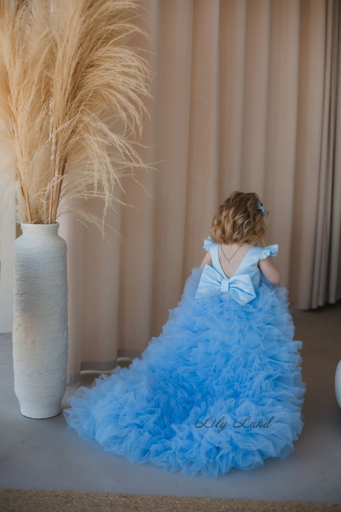 Дитяча святкова сукня Пишна Троянда, колір Блакитний
