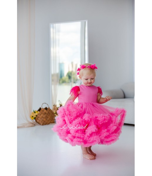 Детское нарядное платье Облако, цвет Барби