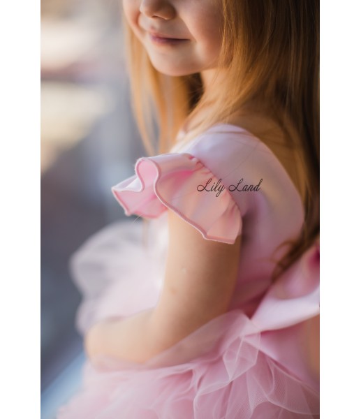 Дитяча святкова сукня Рози, колір ніжно-рожевий