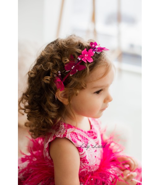 Дитяча святкова сукня Шантільї, колір малина