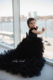 Дитяча святкова сукня Рози, колір чорний