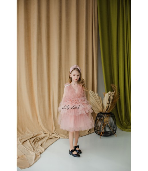 Дитяча святкова сукня Моллі в пудровому кольорі