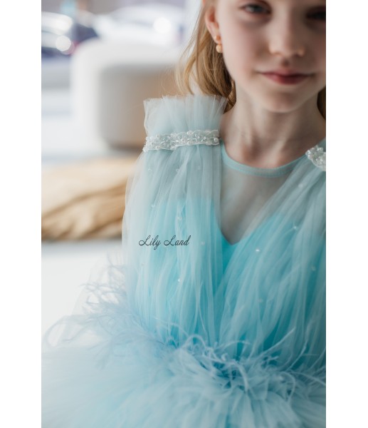 Дитяча святкова сукня Моллі в блакитному кольорі