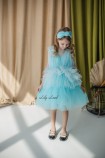 Детское нарядное платье Молли в голубом цвете