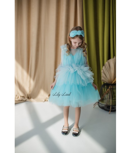 Дитяча святкова сукня Моллі в блакитному кольорі