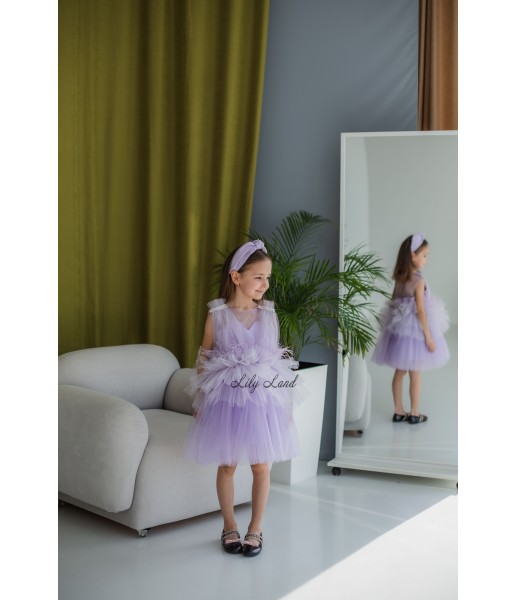 Детское нарядное платье Молли в лавандовом цвете