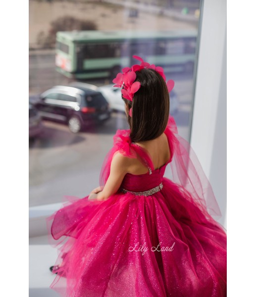 Дитяча святкова сукня Лівія в малиновому кольорі