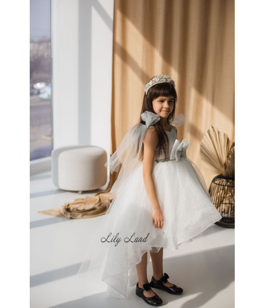 Дитяча святкова сукня Лівія в білому кольорі